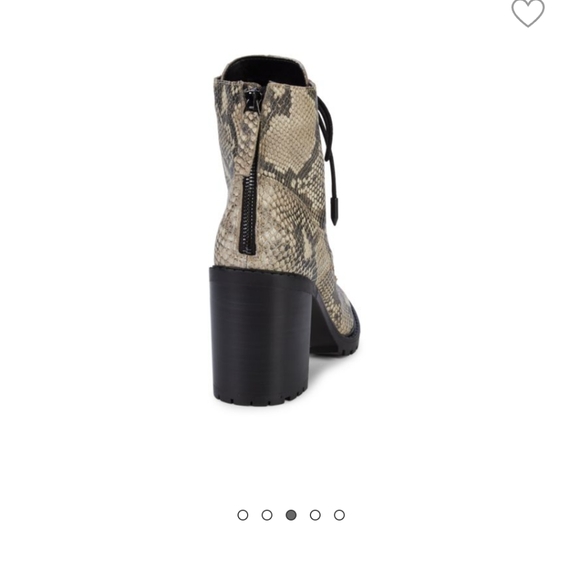 -Dolce Vita Norma leather snake print back zip combat boots - Picture 9 of 10